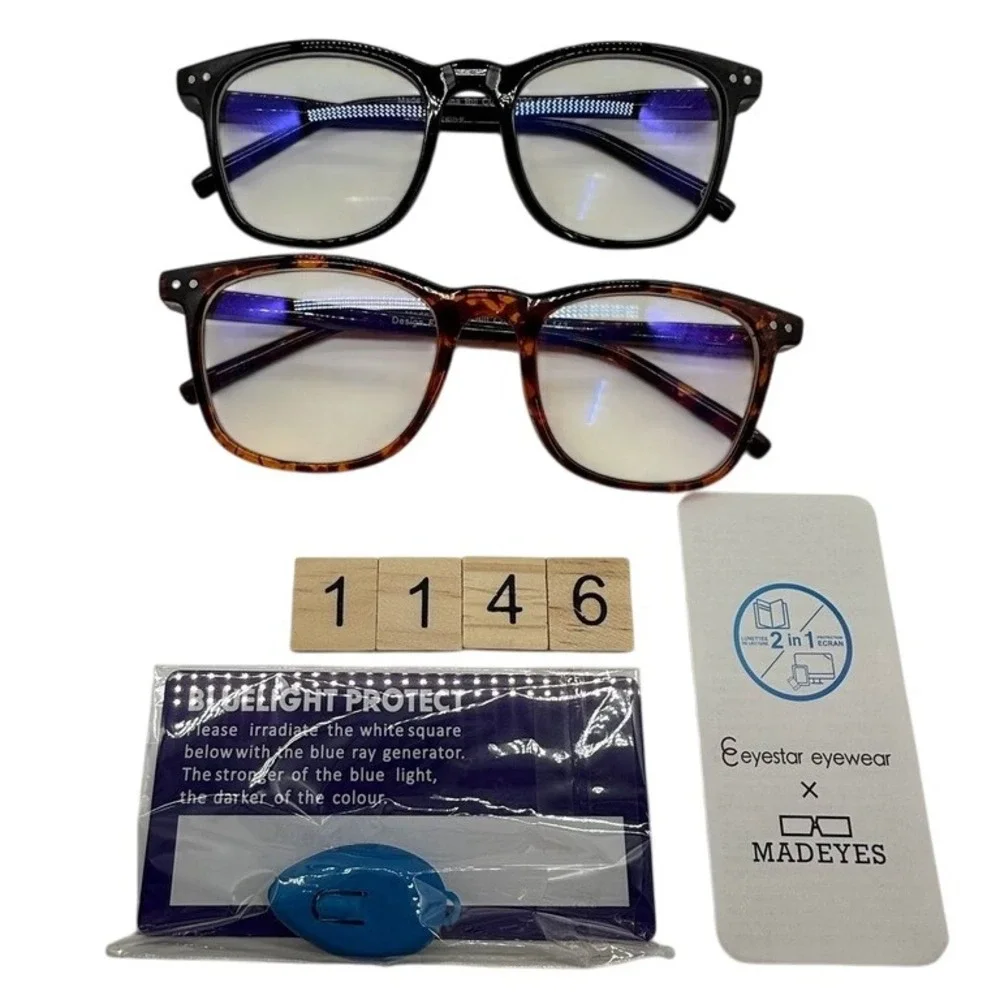 Madeyes Blue Blocker‎ Computer Glasses, Anti Glare, PACK OF 2